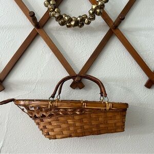Handcrafted Brown Boat Woven Basket Bag